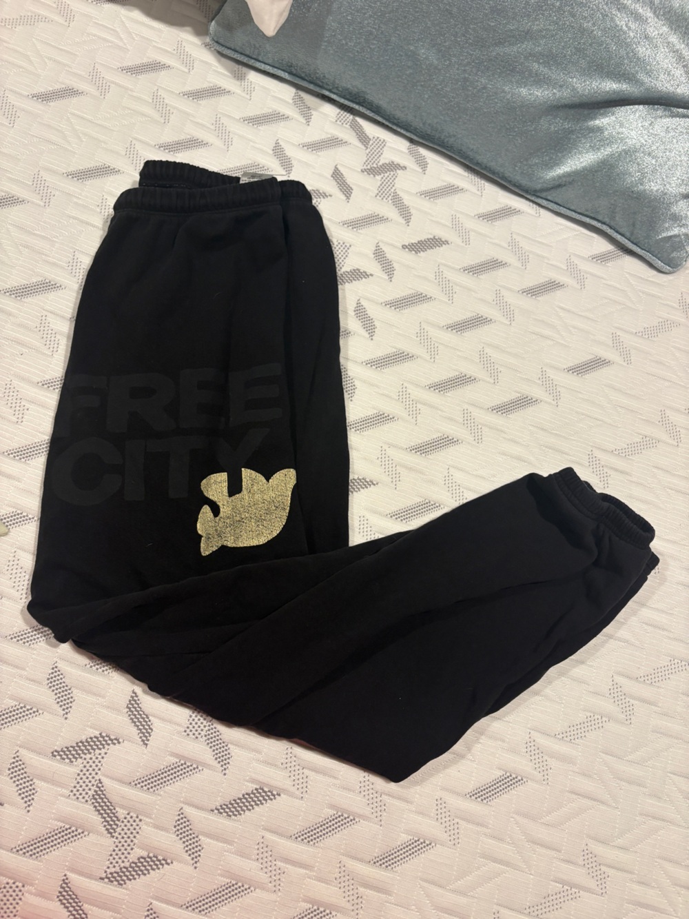 Free City Black Sweatpants with Graphic